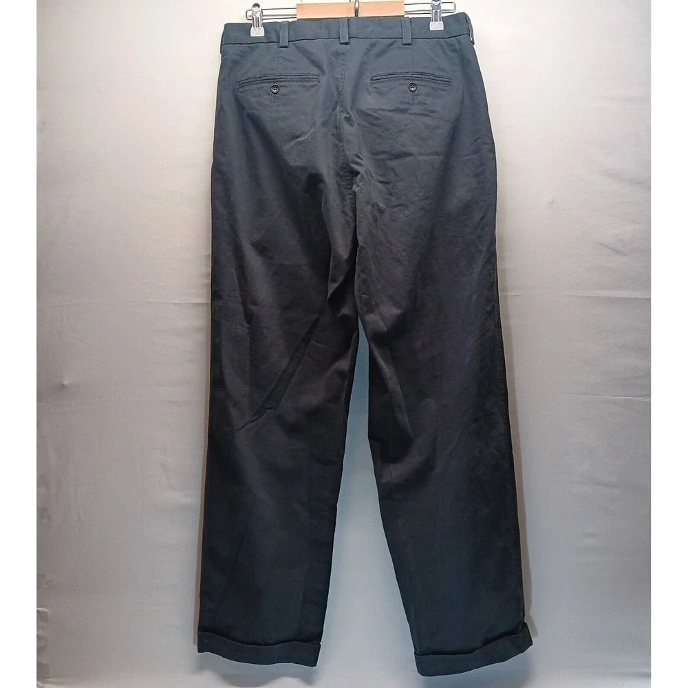Banana Republic Emerson Chino Pant Men's 33x30 Grey Cuffed Business Casual GUC